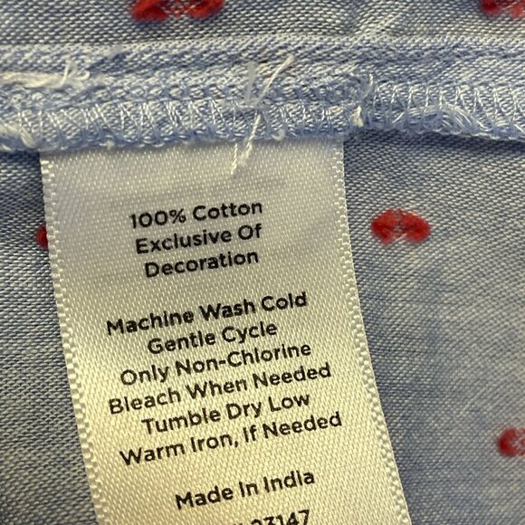 Talbots Embroidered Peasant Top NWT PXL Floral Pullover Colorful Crisp Travel - Picture 10 of 11